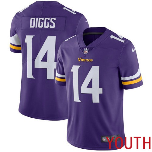 Minnesota Vikings 14 Limited Stefon Diggs Purple Nike NFL Home Youth Jersey Vapor Untouchable